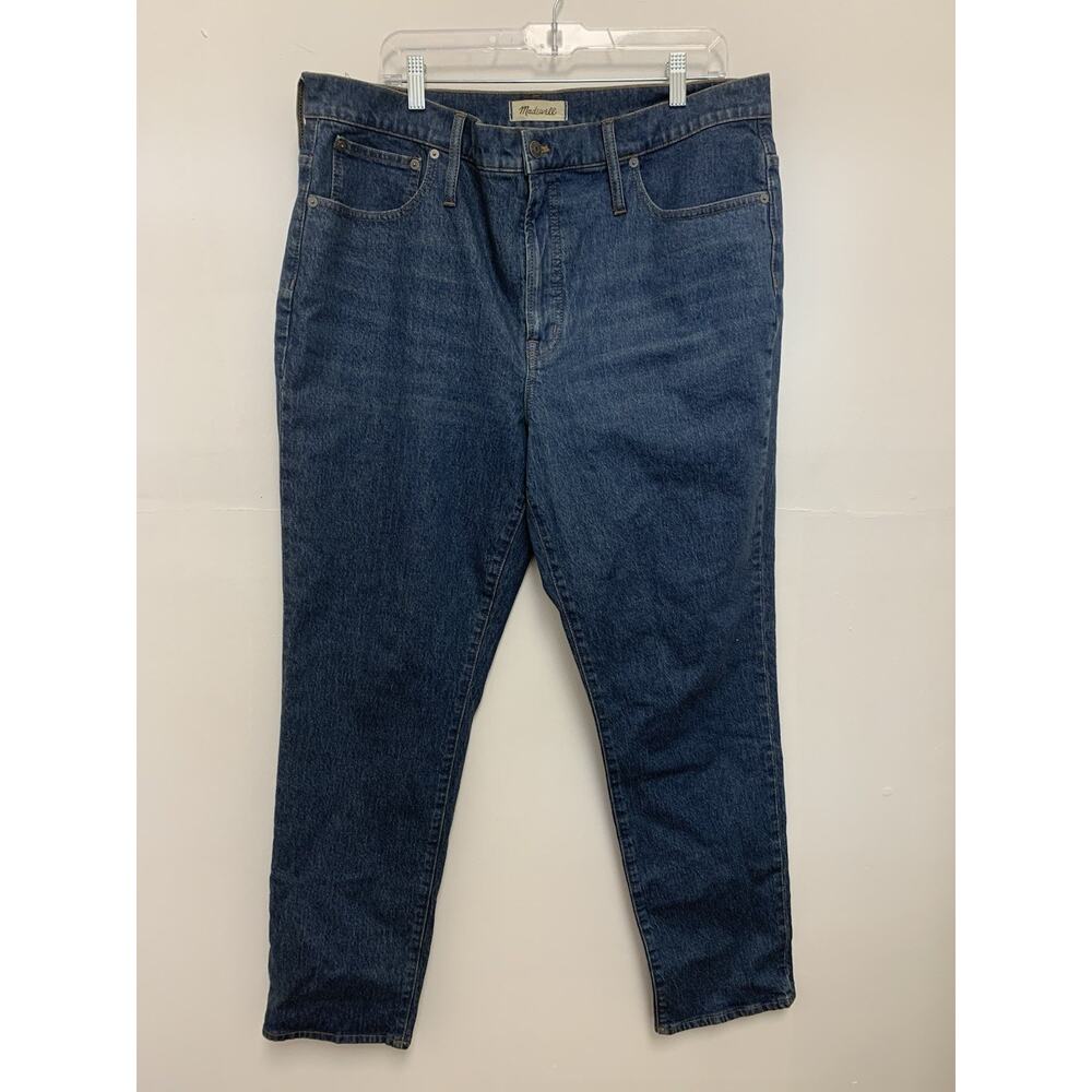 Madewell The Perfect Vintage High Rise Tapered Blue Denim Jeans Women 33